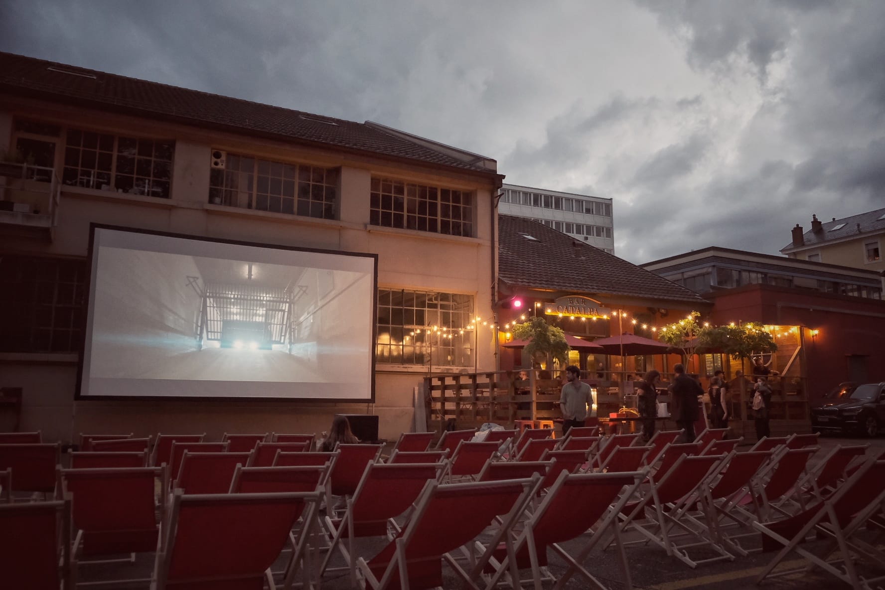 Projection en plein air