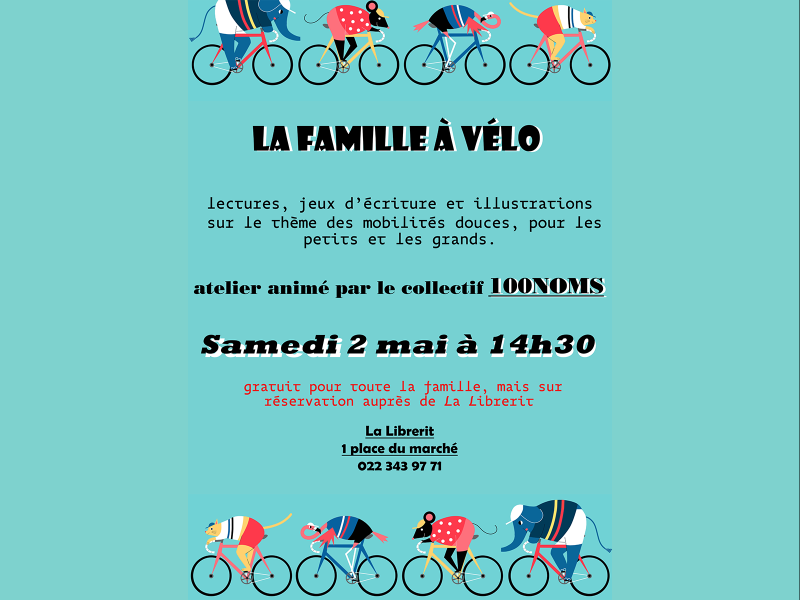 Affiche La famille à vélo